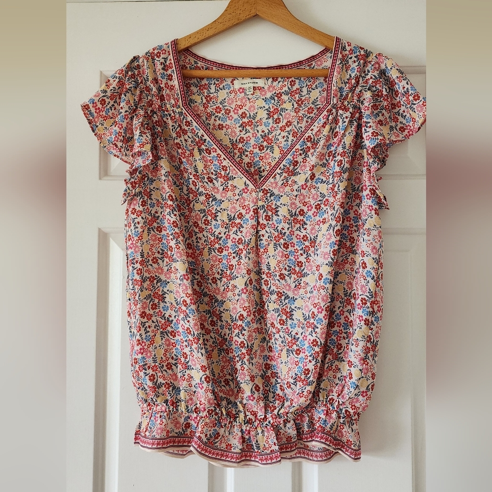 Max Studio floral blouse